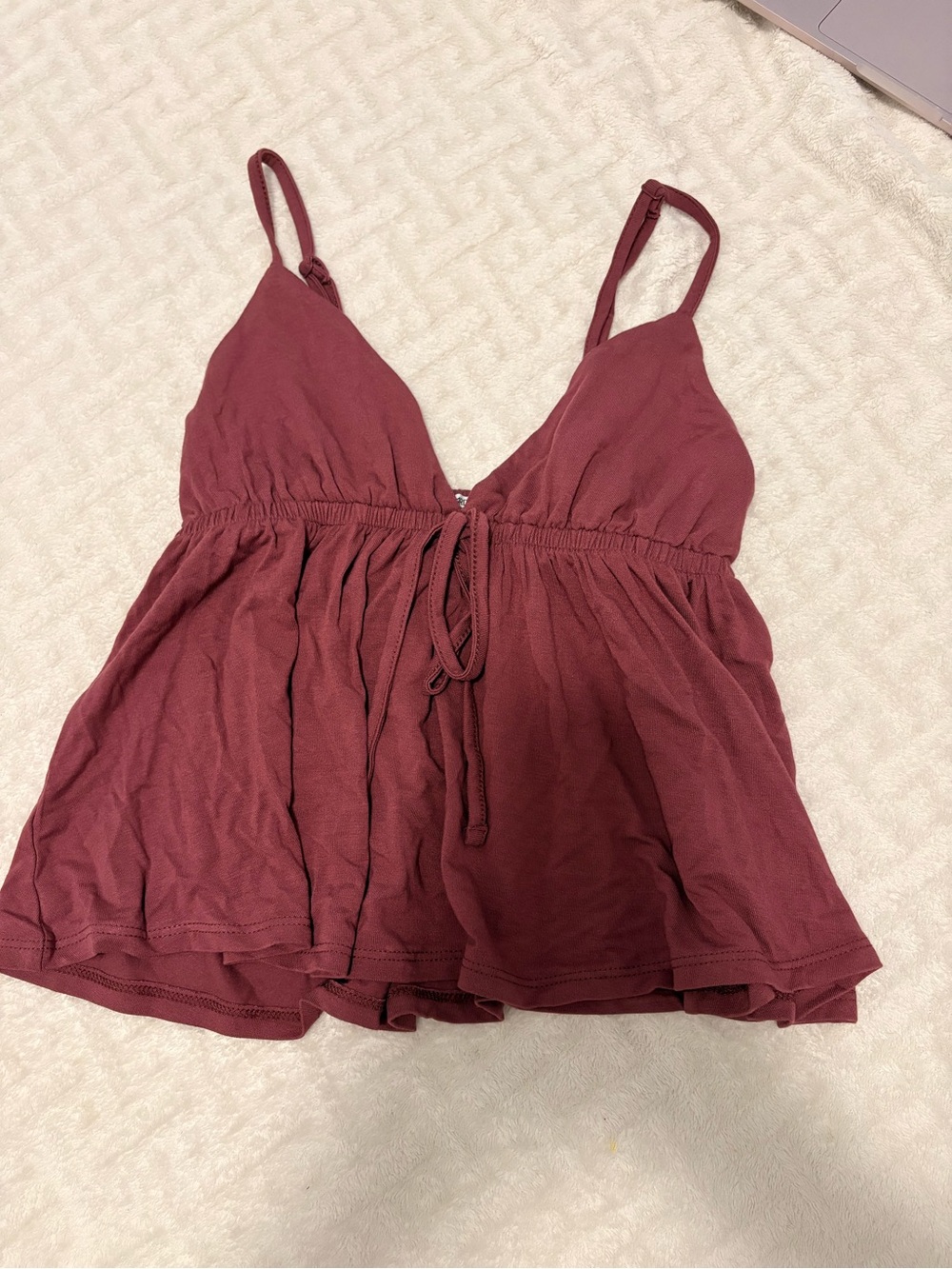 ardene maroon babydoll top